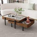 Square Table Marble Top Metal Frame Coffee Table